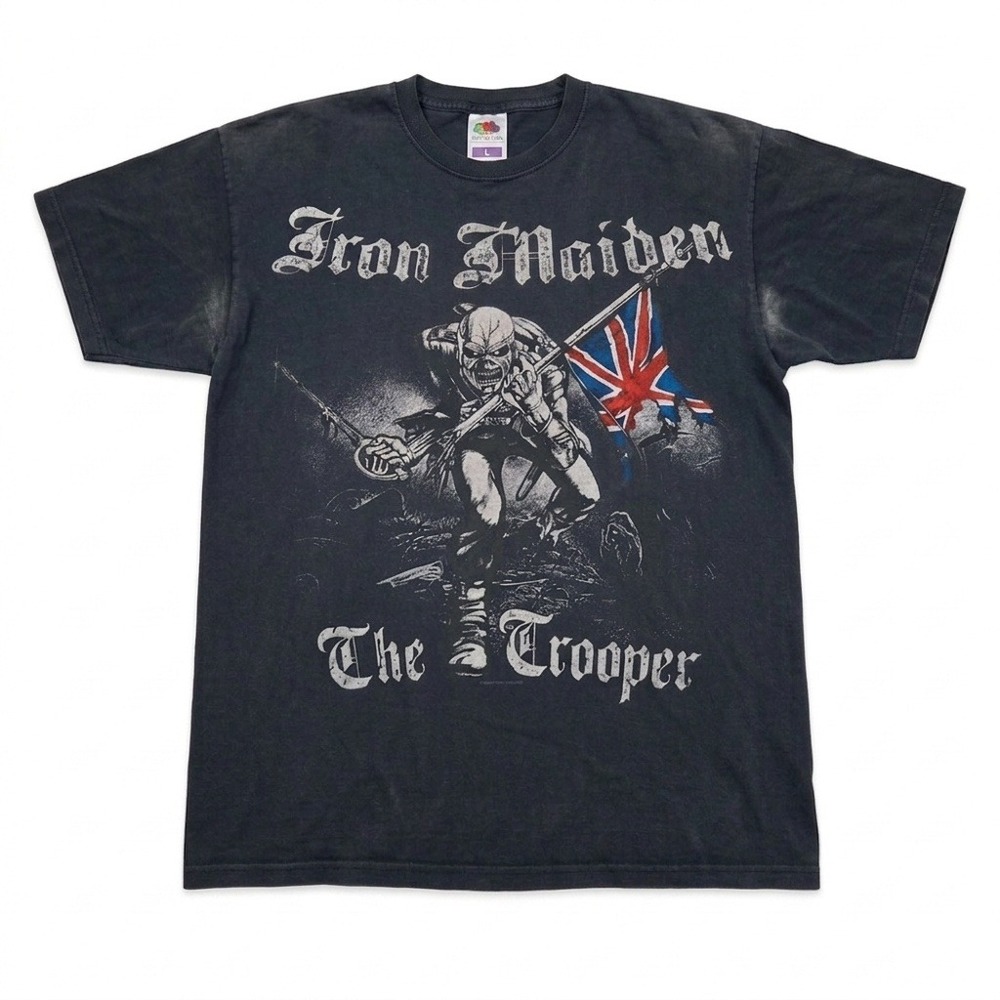 Iron Maiden The Trooper T-Shirt L 2011 Double Sided Fruit Of The Loom Black Rock